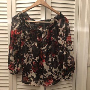 Jeans By Buffalo Brown red flowery motives, M